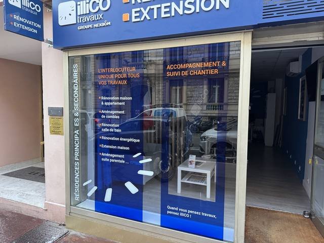 Enseigne & signalétique — illiCO travaux : habillage vitrine facade agence renovation