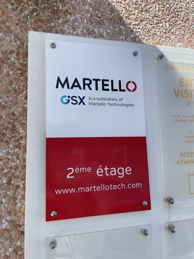 Enseigne & signalétique — Martello GSX : plaque signaletique entree visiteurs immeuble