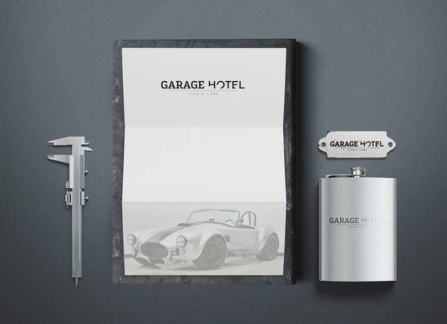 Graphisme & identité — Garage Hôtel : creation logo branding