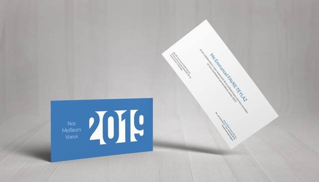 Impression grand format — Huissier Favre : carte de voeux personnalisee etude