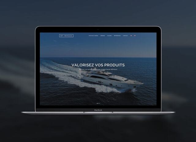 Site internet vitrine créé pour un professionnel du yachting